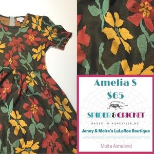 LuLaRoe Small Amelia BNWT Dress, Floral Print